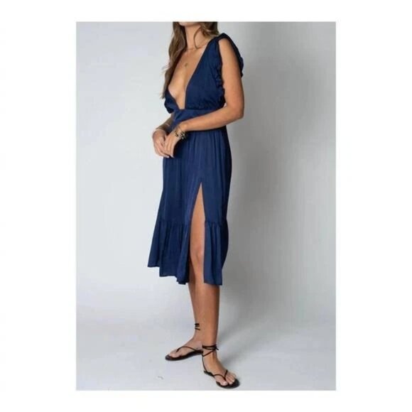 STILLWATER THE JESSIE NAVY MIDI DRESS - Picture 2 of 9